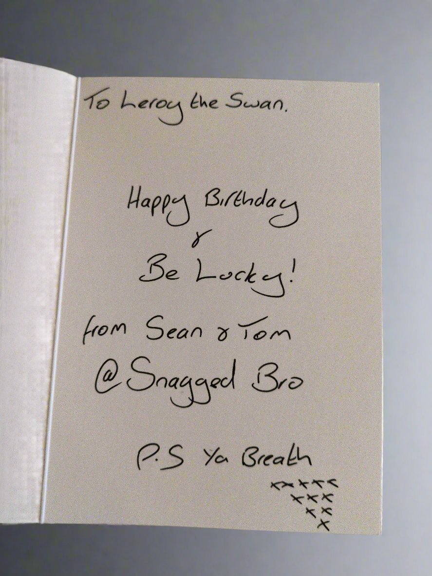 Snagged bro birthday card inside writing